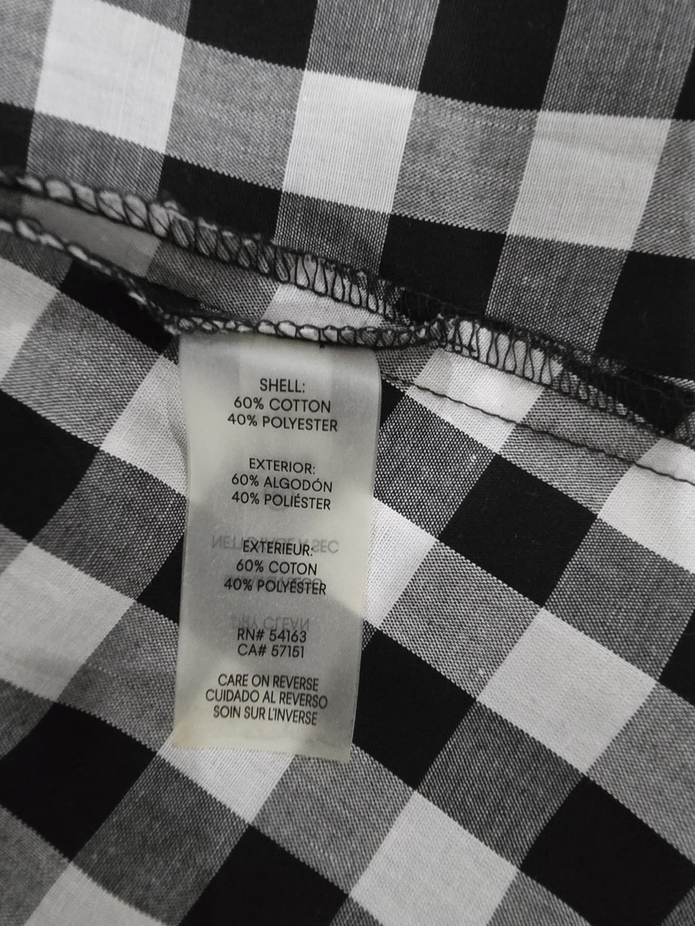 Calvin Klein Black and White Gingham Maxi Shirt Dress Size 10 - Picture 9 of 9